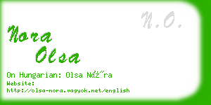 nora olsa business card